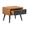 Armen Living Coco Rustic 4 piece Upholstered Platform Bedroom Set in King with Dresser and 2 Nightstands SETCOBDKG4B - alternate 7